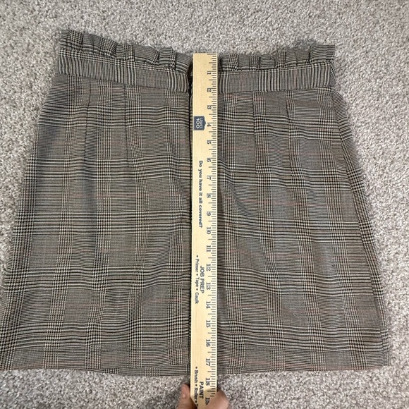 Like new! Topshop plaid brown, black, and red high waisted ruffle top skirt l 10 - Picture 6 of 6